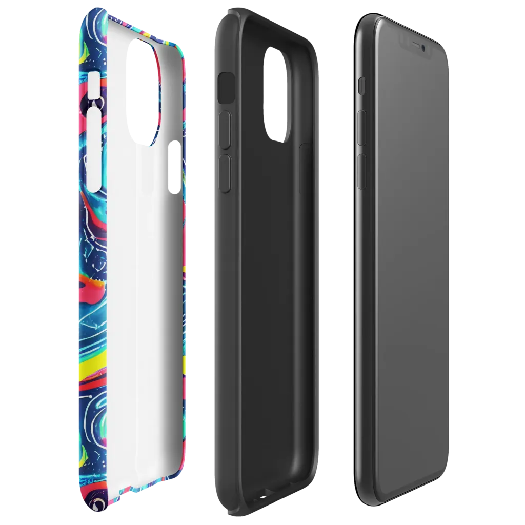 Electric Inkblot on Tough Case for iPhone® — Right