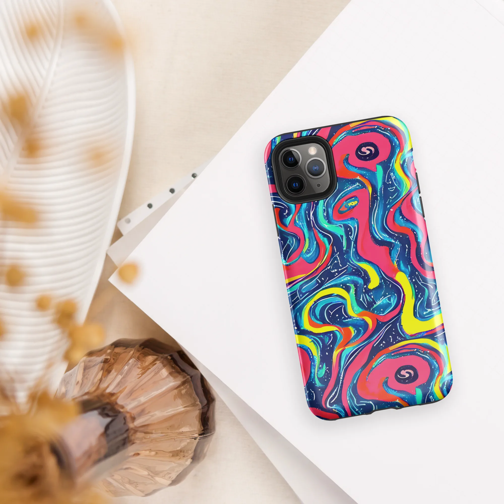 Electric Inkblot on Tough Case for iPhone® — Front