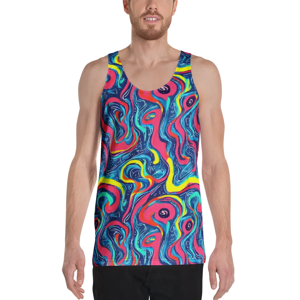 Electric Inkblot on Men's Tank Top — Front