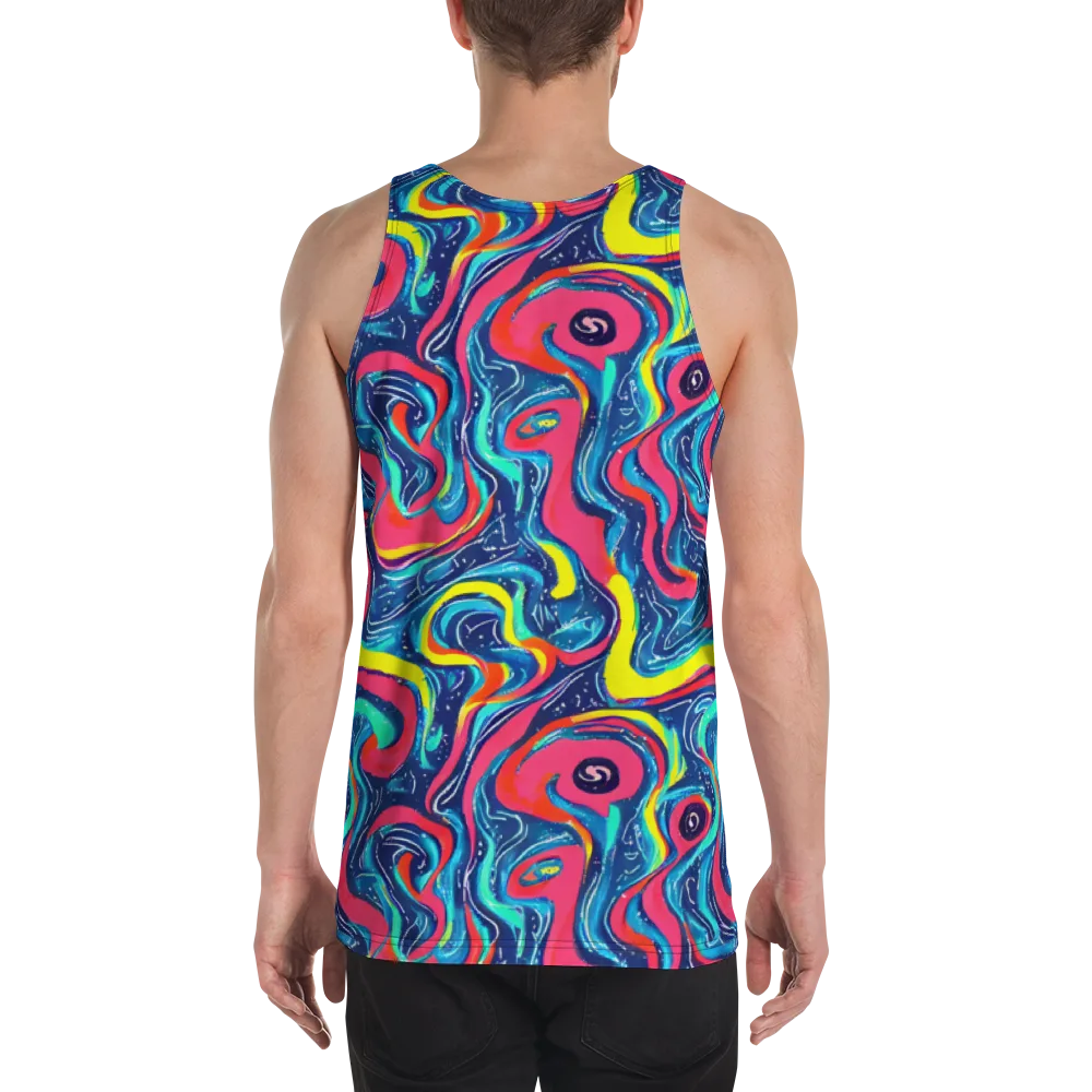 Electric Inkblot on Men's Tank Top — Back