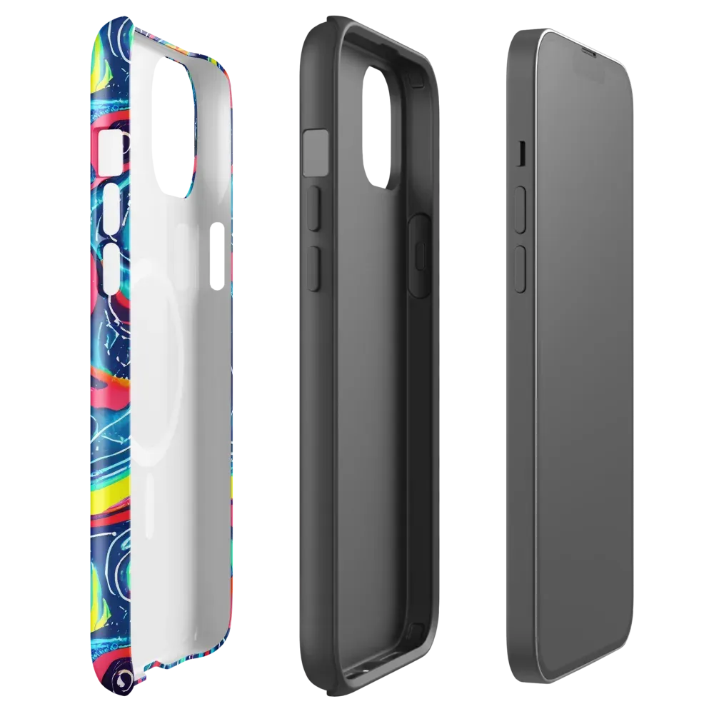 Electric Inkblot on MagSafe Tough Case for iPhone® — Front