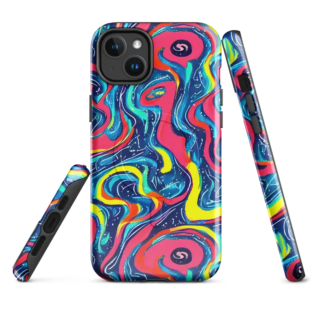Electric Inkblot on MagSafe Tough Case for iPhone® — Front