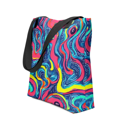 Electric Inkblot on a Tote Bag