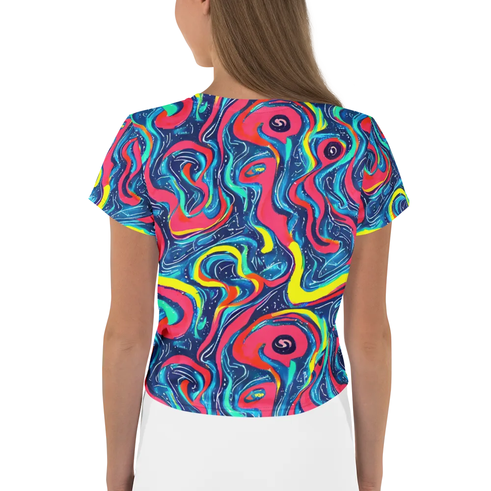 Electric Inkblot on Crop Tee — Back