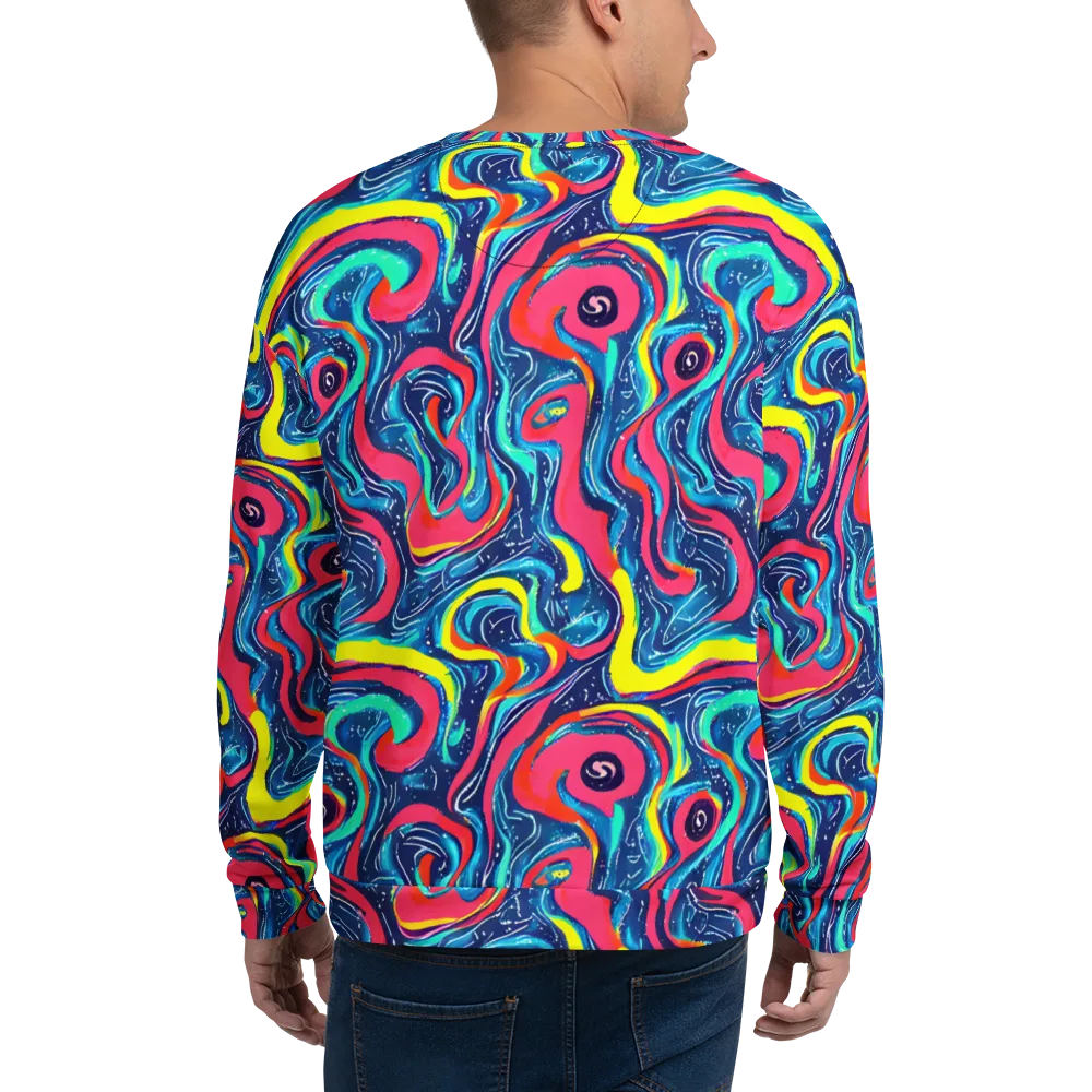 Electric Inkblot on Sweatshirt — Back
