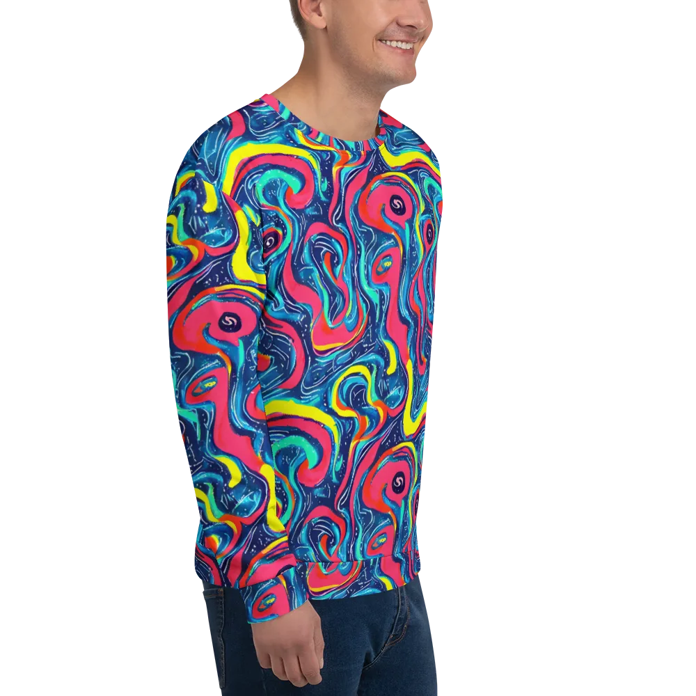 Electric Inkblot on Sweatshirt — Right Front