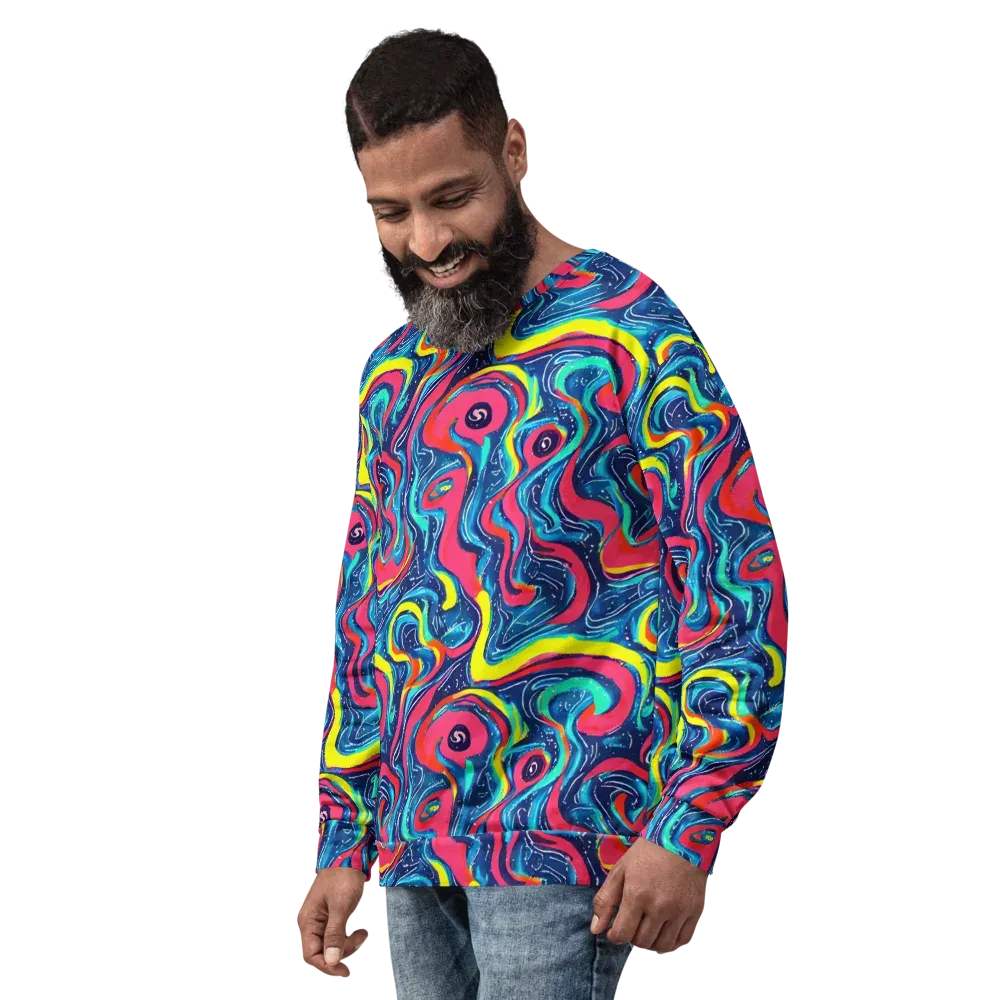 Electric Inkblot on Sweatshirt — Left Front