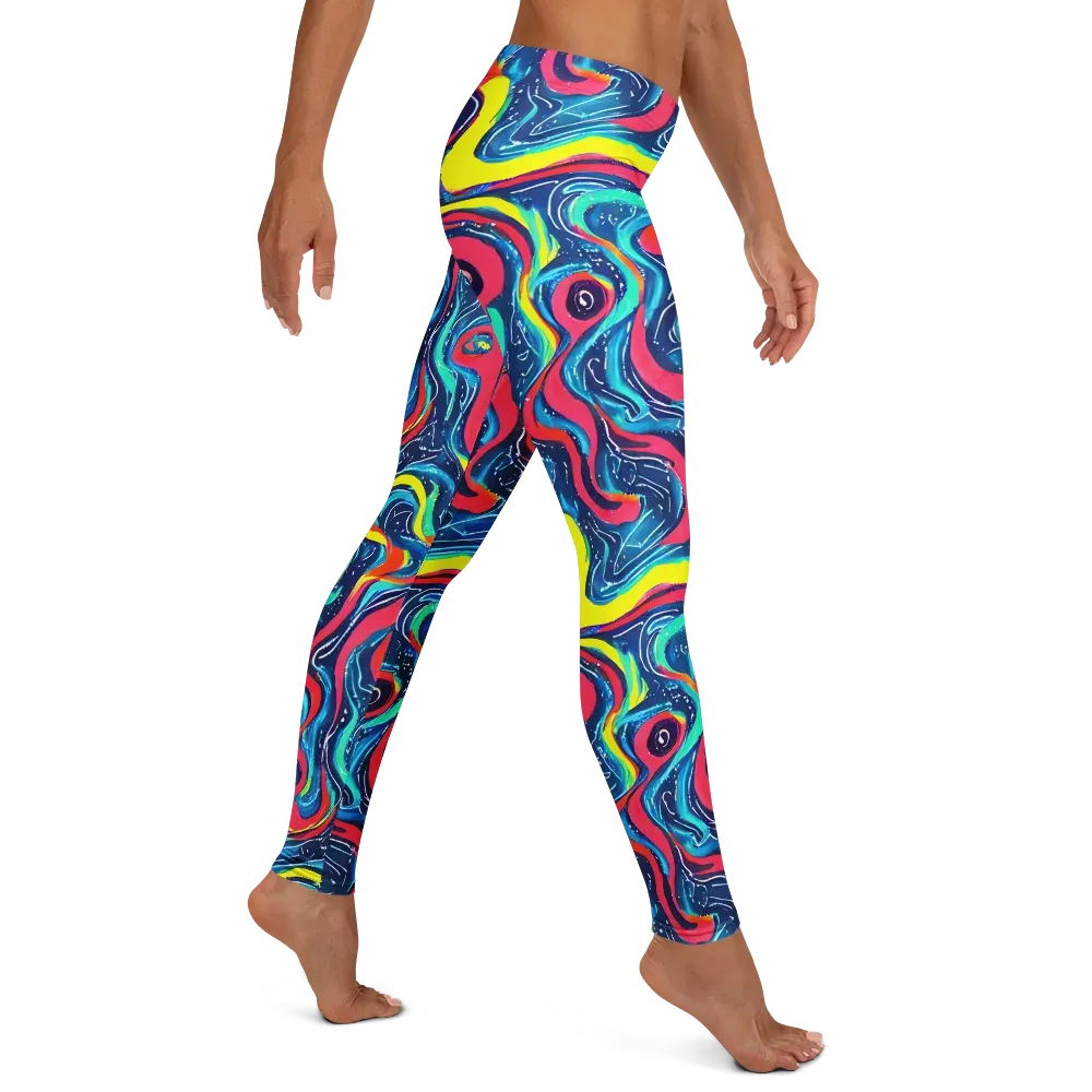Electric Inkblot on Leggings — Right