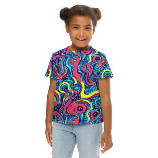Electric Inkblot on a Kids Crew Neck T-Shirt