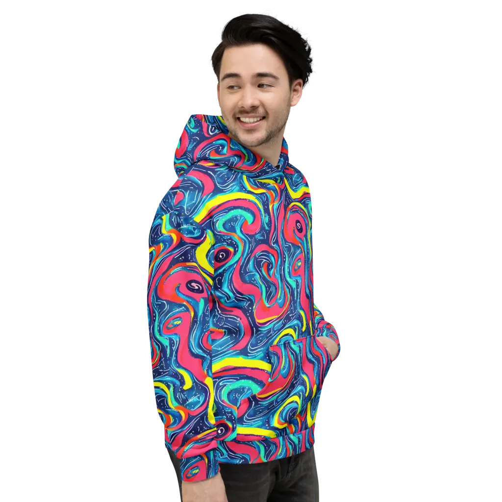 Electric Inkblot on Hoodie — Right