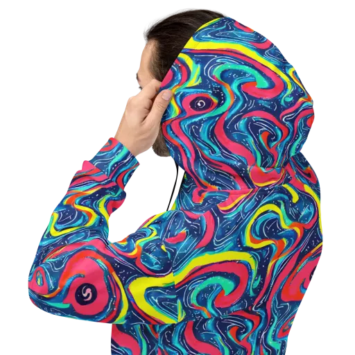 Electric Inkblot on a Hoodie