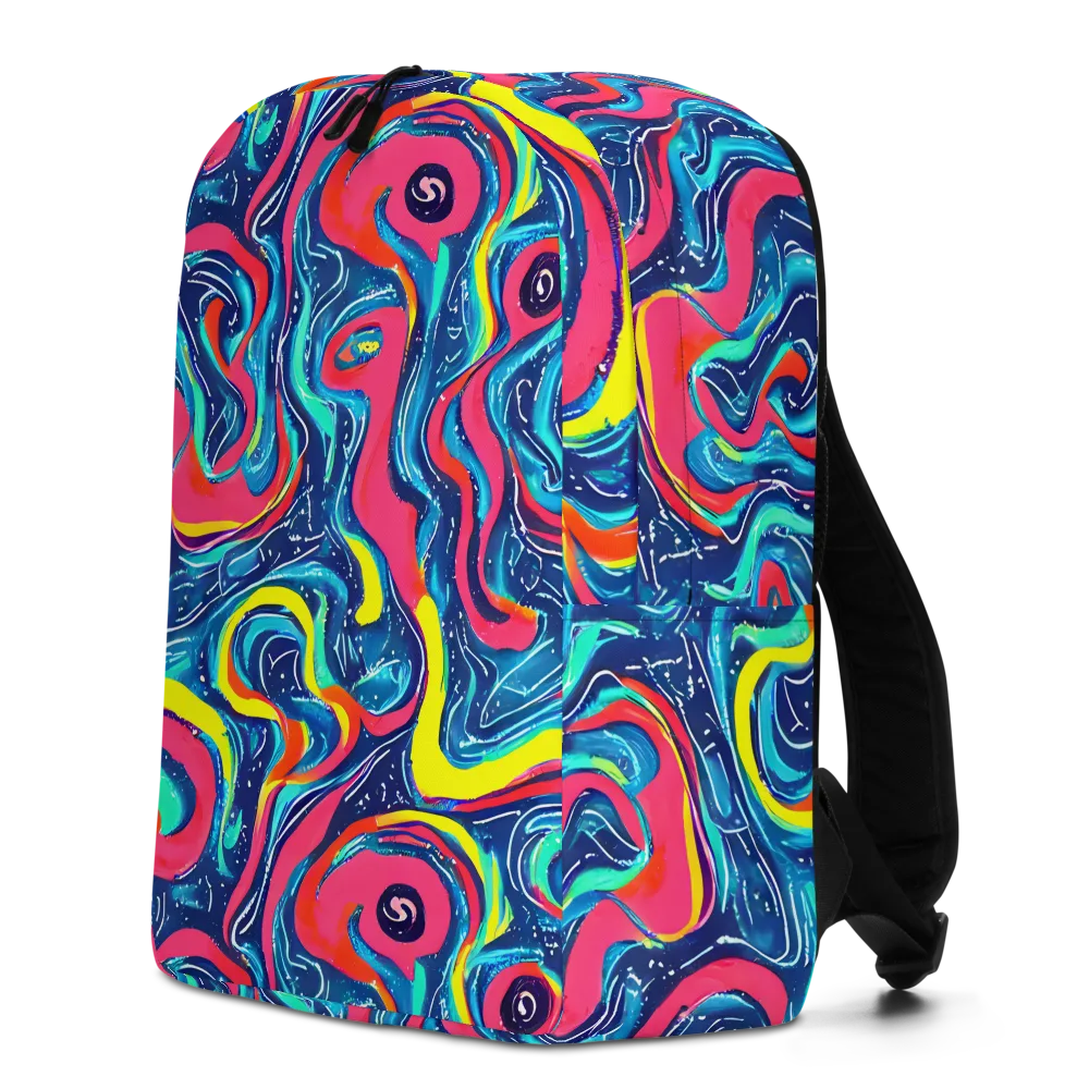 Electric Inkblot on Minimalist Backpack — Left
