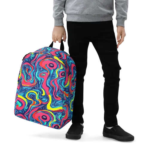 Electric Inkblot on a Minimalist Backpack