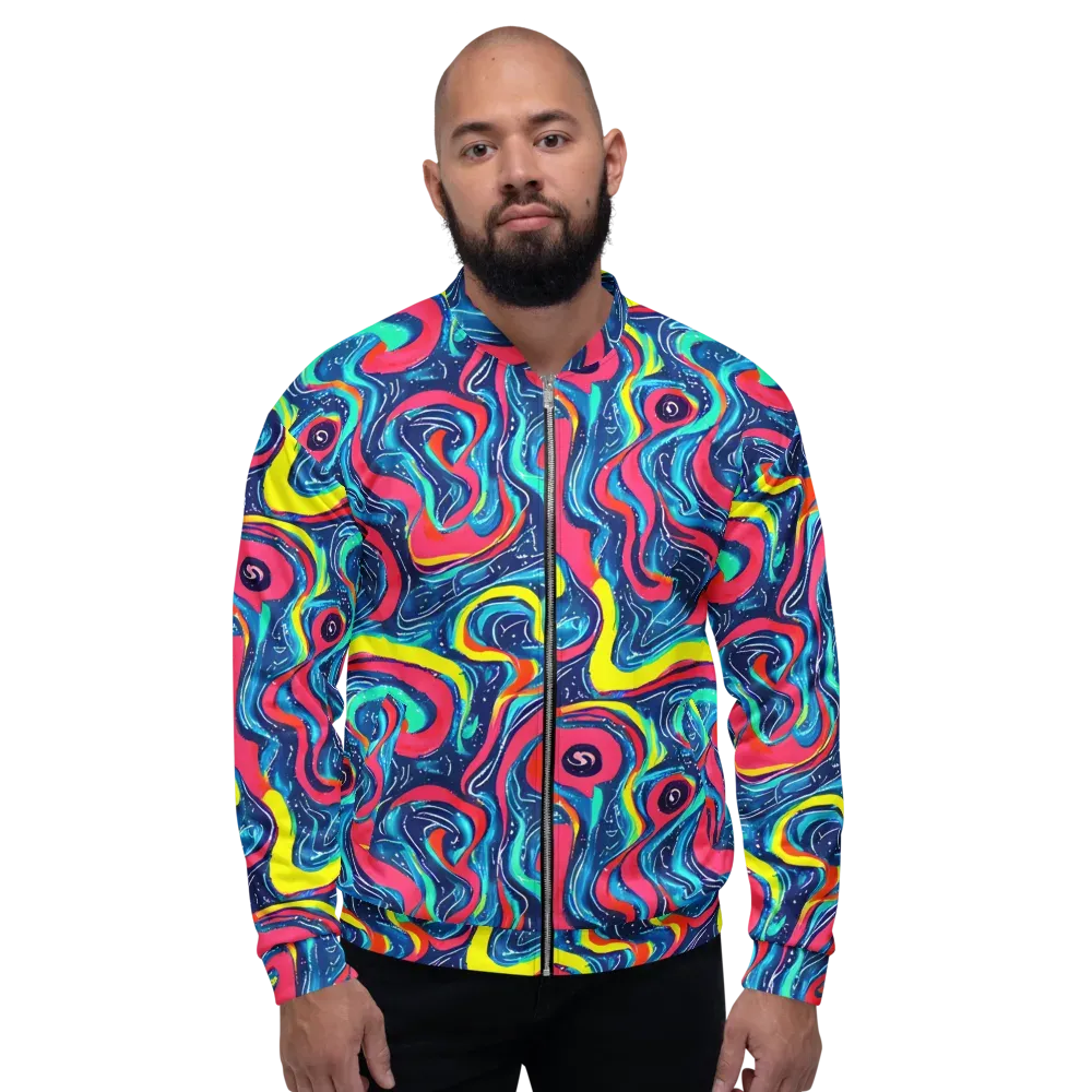 Electric Inkblot on Bomber Jacket — Front