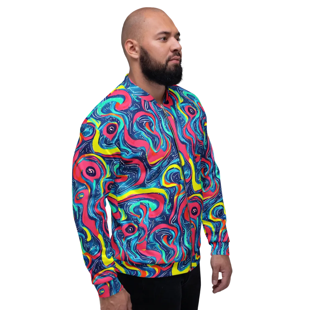 Electric Inkblot on Bomber Jacket — Right