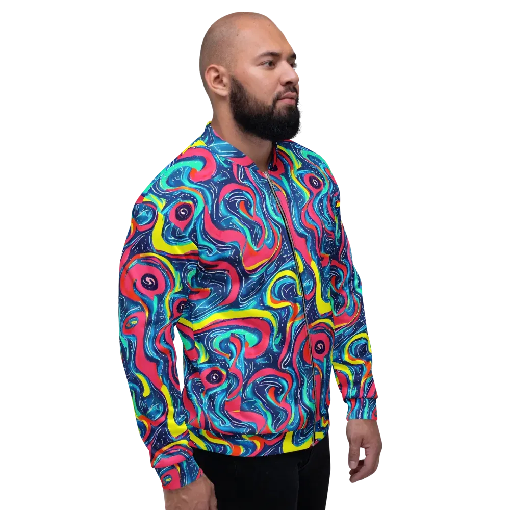Electric Inkblot on Bomber Jacket — Right