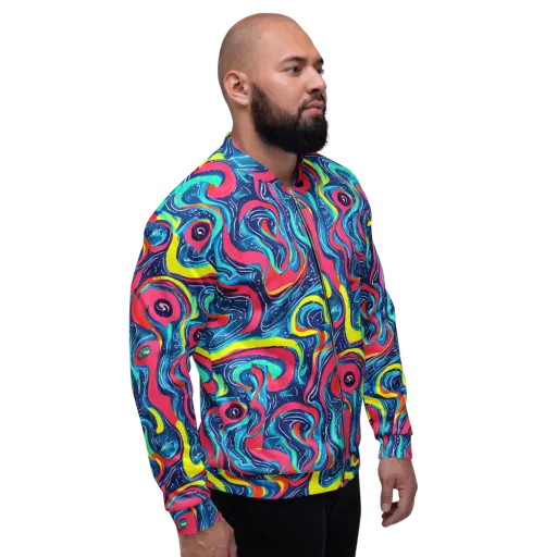 Electric Inkblot on a Bomber Jacket