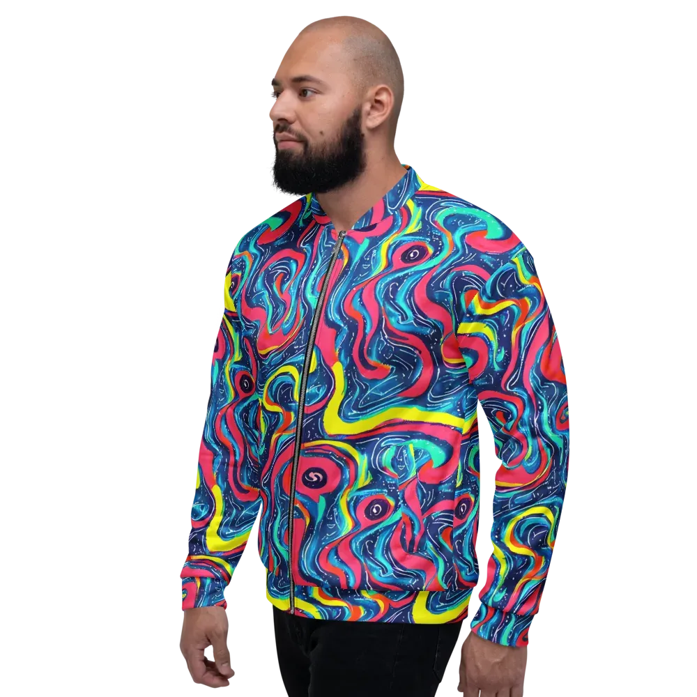 Electric Inkblot on Bomber Jacket — Left