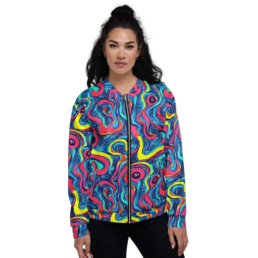 Electric Inkblot on Bomber Jacket — Front