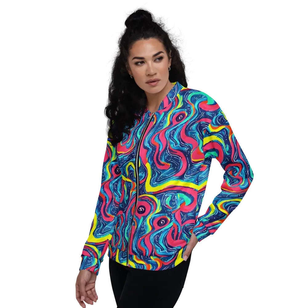 Electric Inkblot on Bomber Jacket — Left
