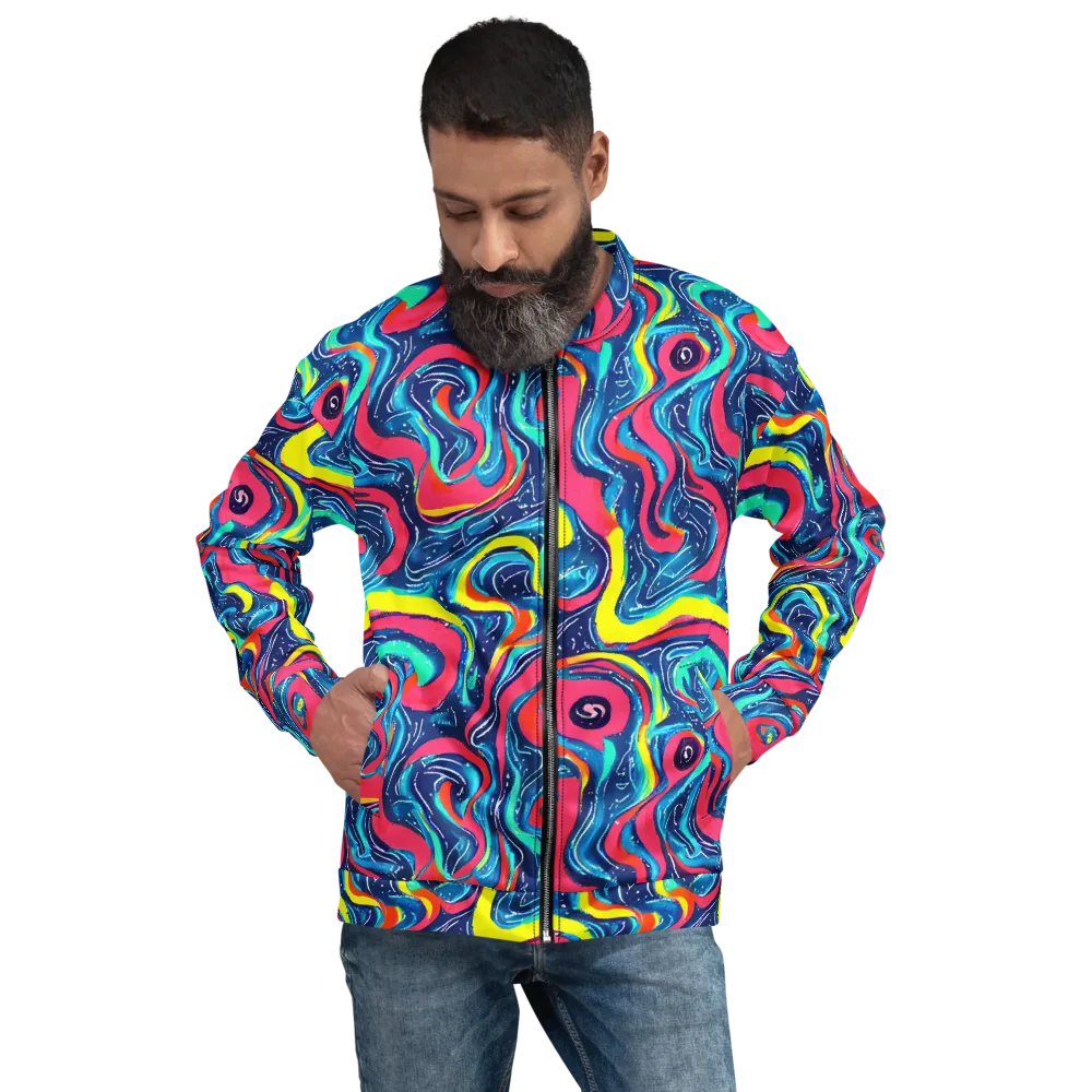 Electric Inkblot on Bomber Jacket — Front