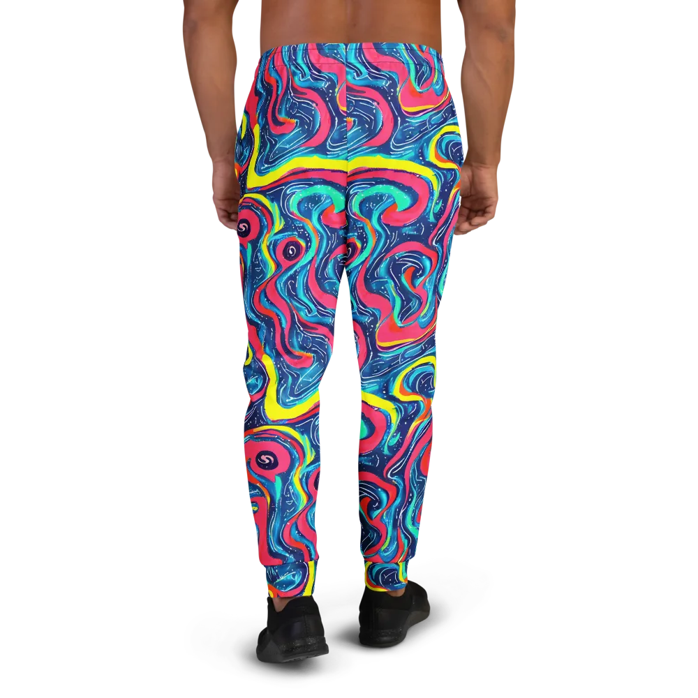 Electric Inkblot on Men's Joggers — Back