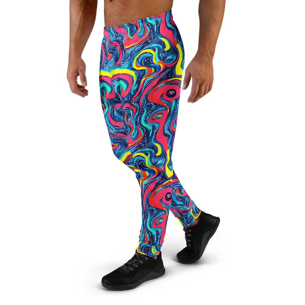 Electric Inkblot on Men's Joggers — Left