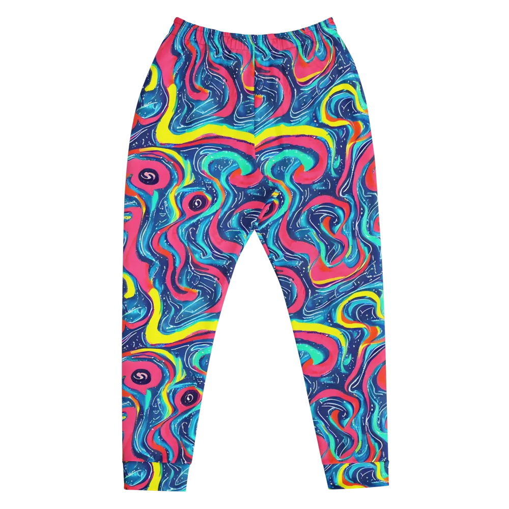 Electric Inkblot on Men's Joggers — Front