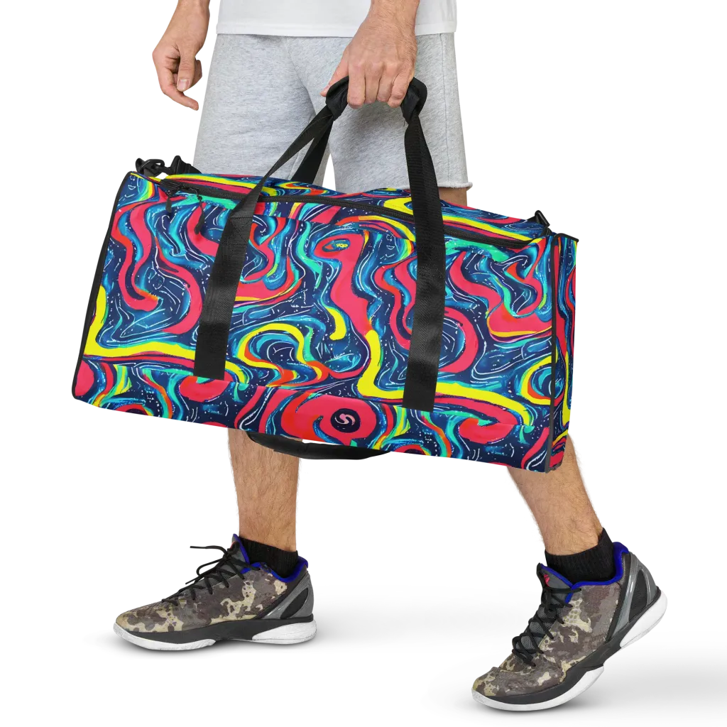 Electric Inkblot on Duffle Bag — Front