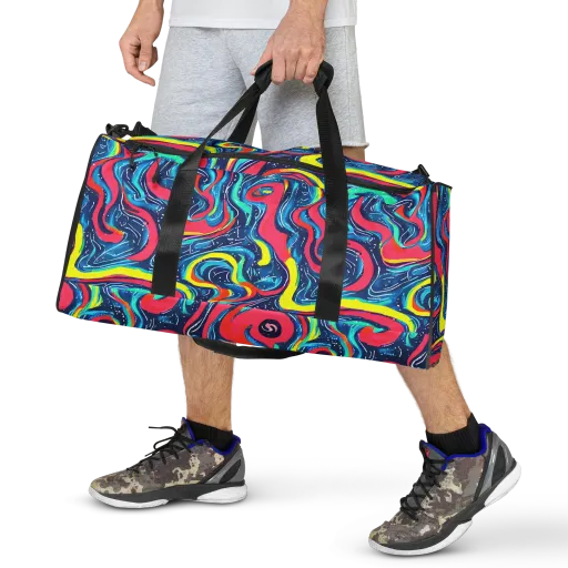 Electric Inkblot on a Duffle Bag