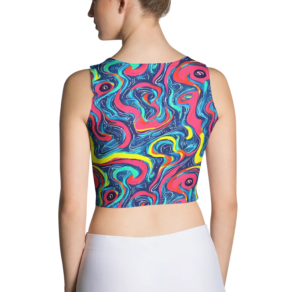 Electric Inkblot on Crop Top — Back
