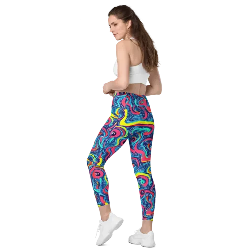 Electric Inkblot on a Leggings with Pockets