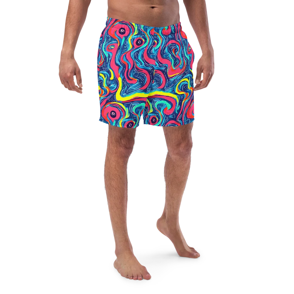 Electric Inkblot on Swim Trunks — Front