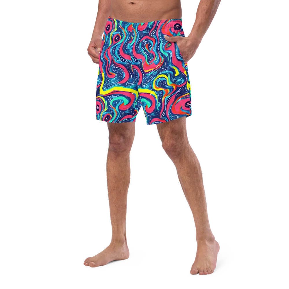 Electric Inkblot on Swim Trunks — Left Front