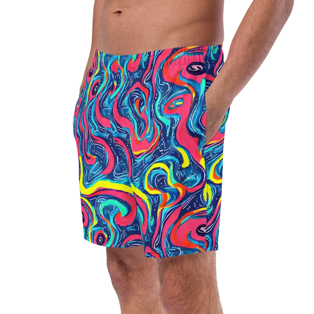 Electric Inkblot on Swim Trunks — Left Front