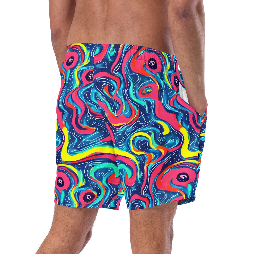 Electric Inkblot on Swim Trunks — Right Back