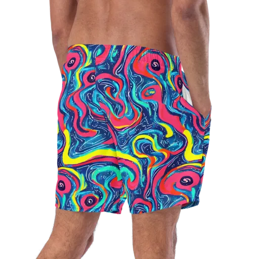 Electric Inkblot on a Swim Trunks