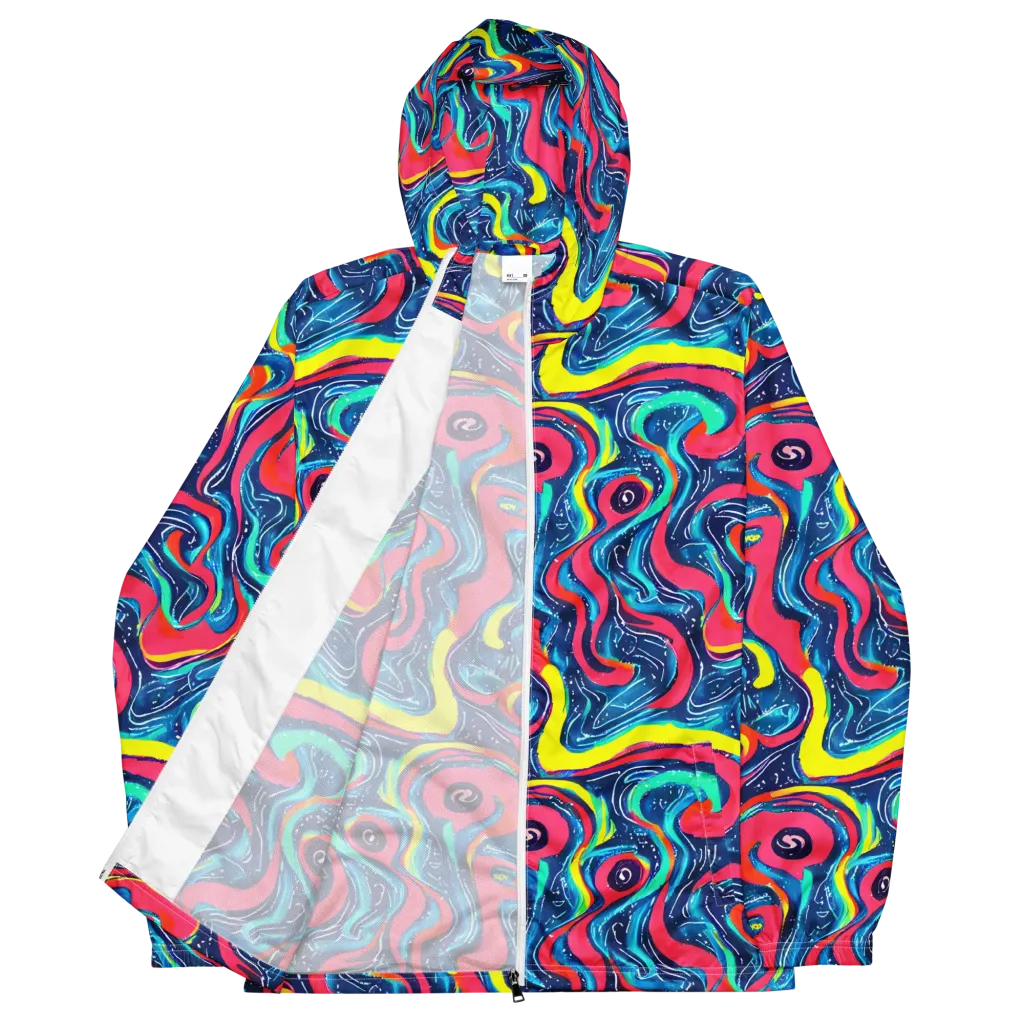 Electric Inkblot on Men's Windbreaker — Front