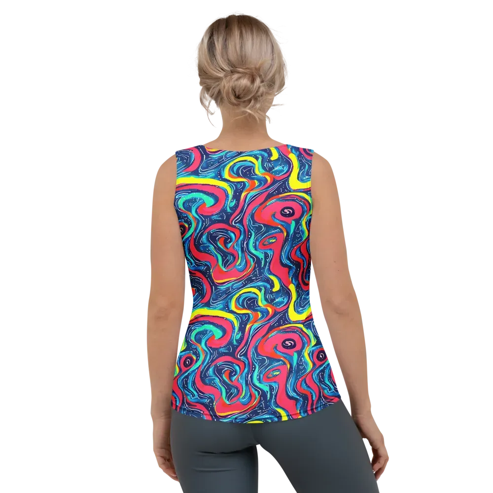 Electric Inkblot on Women's Tank Top — Back