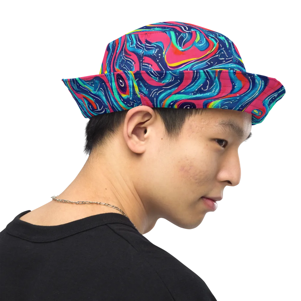 Electric Inkblot on Reversible Bucket Hat — Right Outside