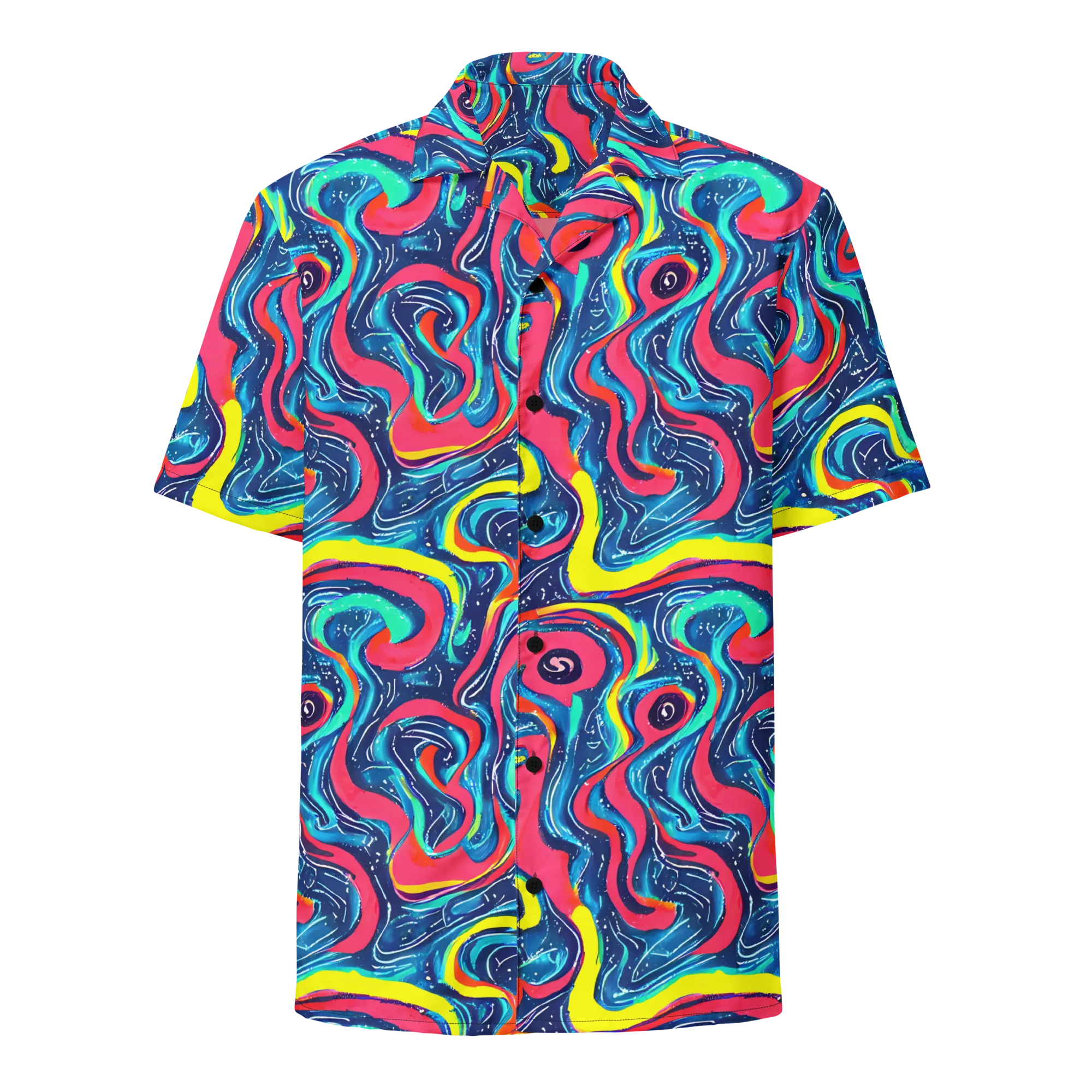 Electric Inkblot on Button Shirt — Front