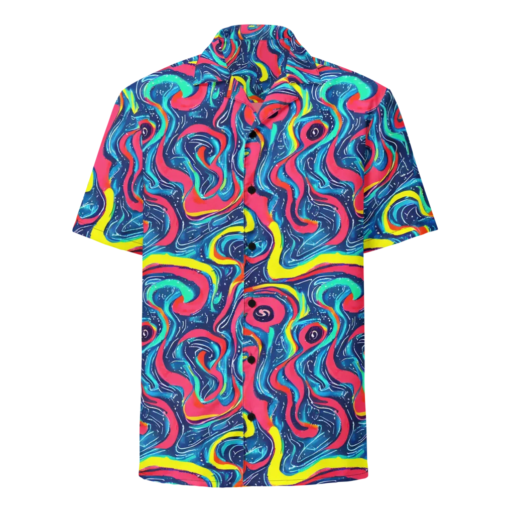 Electric Inkblot on Button Shirt — Front