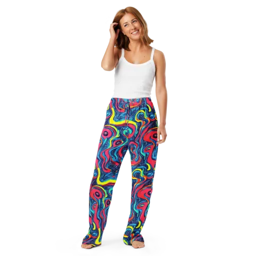 Electric Inkblot on a Women's Pajama Pants