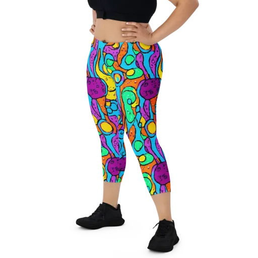 Chromatic Playground on a Capri Leggings