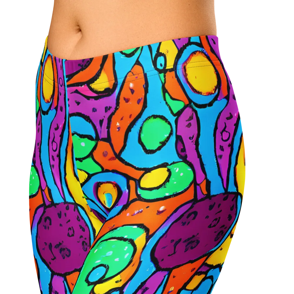 Chromatic Playground on Capri Leggings — Zoomed-in
