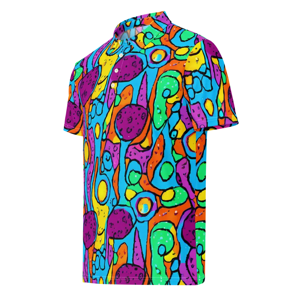 Chromatic Playground on Men's Slim Fit Polo Shirt — Left Front
