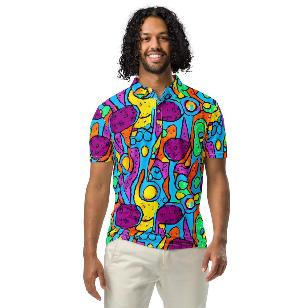 Chromatic Playground on Men's Slim Fit Polo Shirt — Front