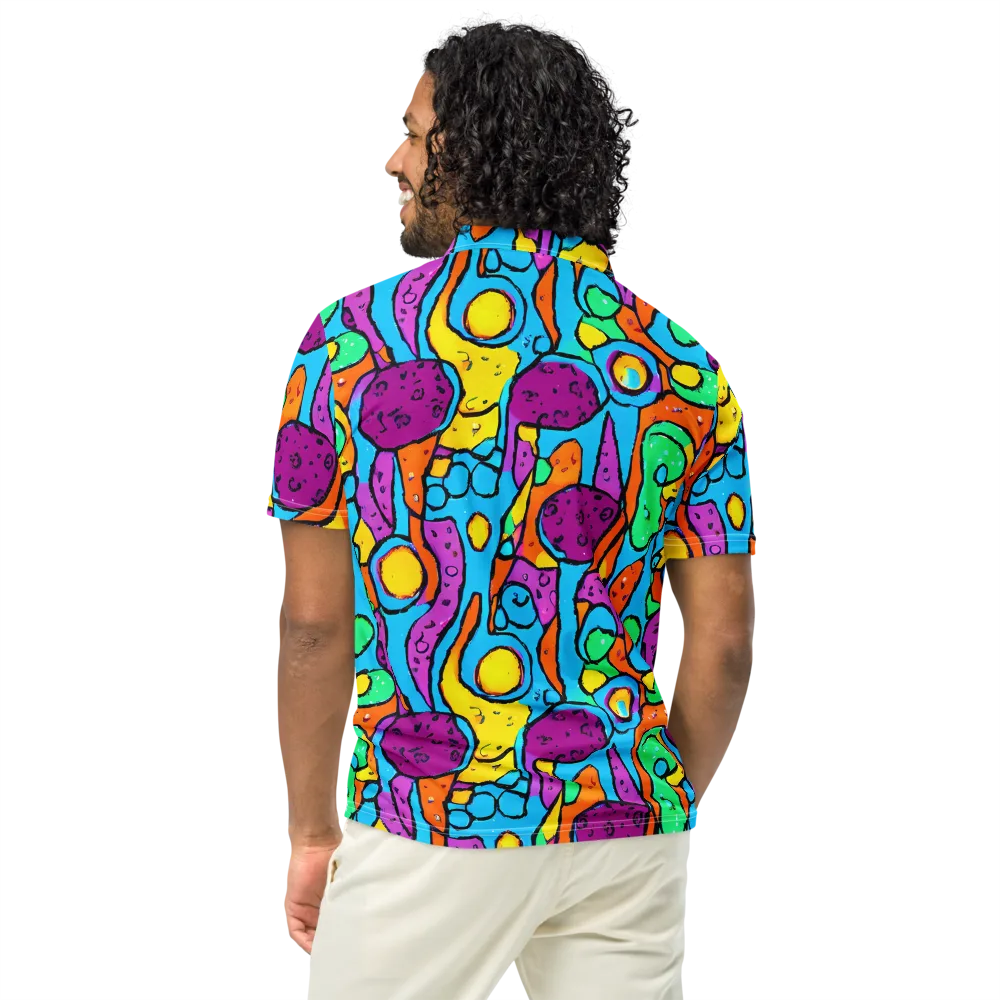 Chromatic Playground on Men's Slim Fit Polo Shirt — Back