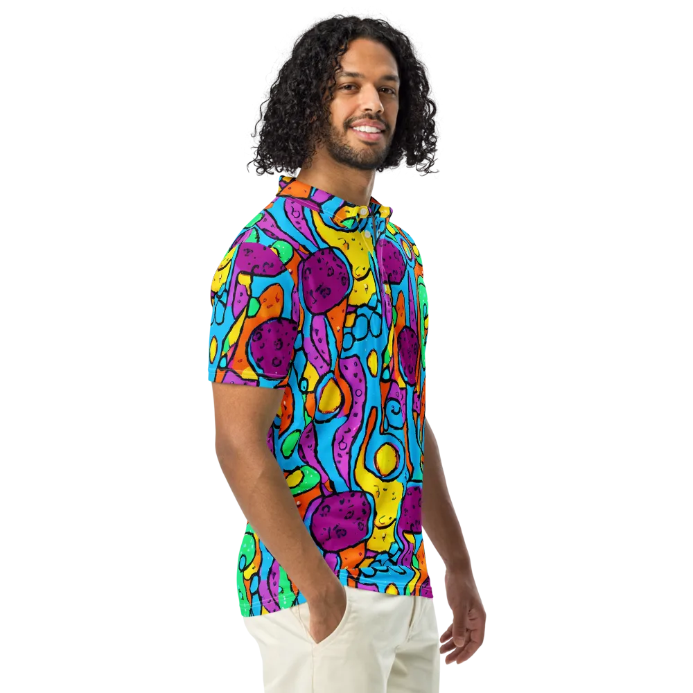 Chromatic Playground on Men's Slim Fit Polo Shirt — Right Front