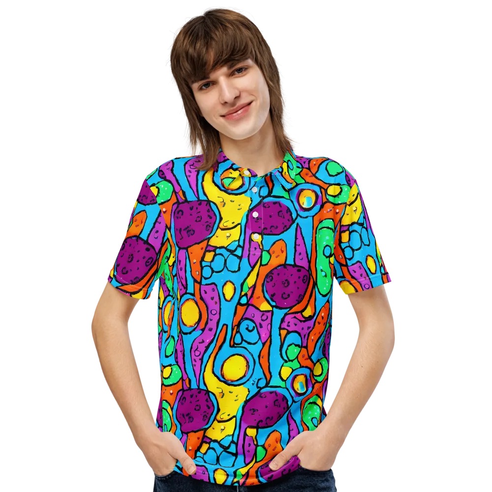 Chromatic Playground on Men's Slim Fit Polo Shirt — Front